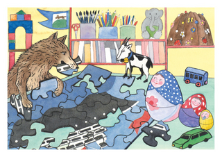Besuch vom kleinen Wolf / Puzzle