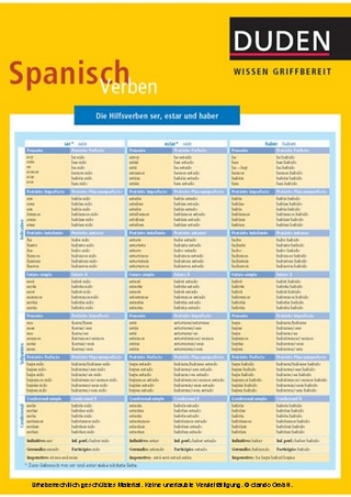 Duden Wissen griffbereit, Spanisch Verben