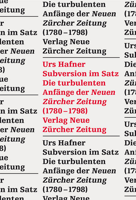 Subversion im Satz - Urs Hafner