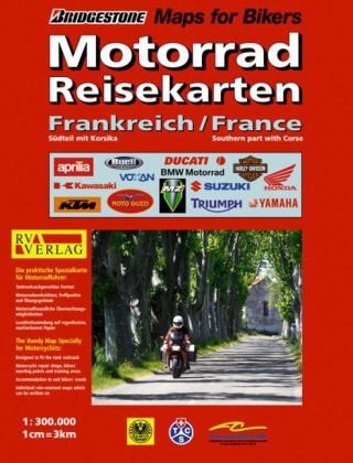 RV Motorrad-Reisekarte Frankreich, Südteil mit Korsika 1:300 000