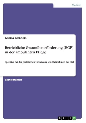 Betriebliche Gesundheitsf&Atilde;&para;rderung (BGF) in der ambulanten Pflege - Annina Sch&Atilde;&curren;flein