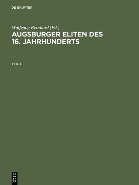 Augsburger Eliten des 16. Jahrhunderts - 