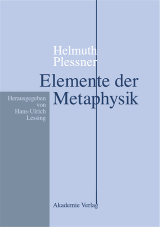 Helmuth Plessner, Elemente der Metaphysik