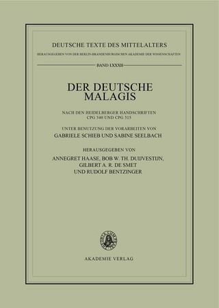 Der deutsche Malagis nach den Heidelberger Handschriften Cpg 340 und 315