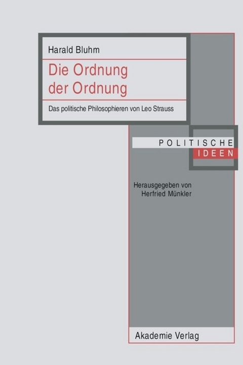 Die Ordnung der Ordnung - Harald Bluhm