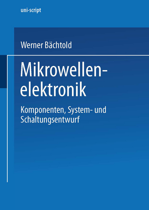 Mikrowellenelektronik - Werner B&auml;chtold