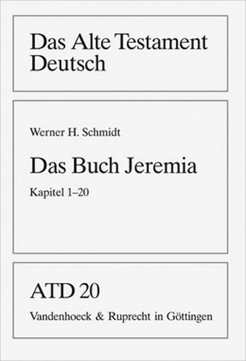 Das Buch Jeremia - Werner H. Schmidt