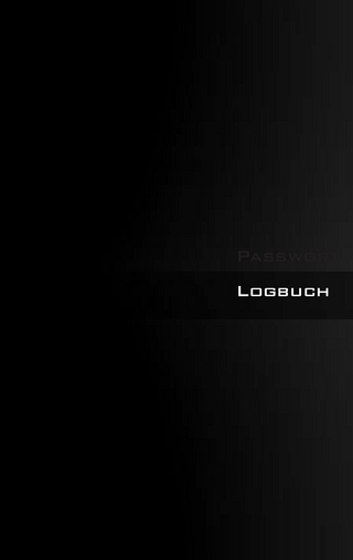 Passwort Logbuch - Internet Organizer und Passwortbuch (Black Book Cover)