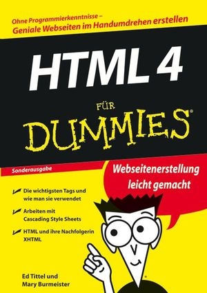HTML 4 für Dummies - Ed Tittel, Mary Burmeister