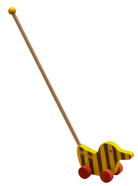 Tigerente gro&szlig; mit Schiebestab