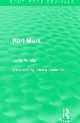 Karl Marx - Loria Achille