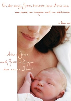 Faltkarte "Er, der ewige Gott, breitet seine Arme..." - 5 St&uuml;ck