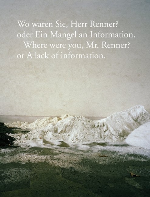 Wo waren Sie, Herr Renner? oder ein Mangel an Information - Volker Renner