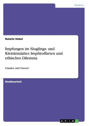 Impfungen im SÃ¤uglings- und Kleinkindalter. Impfstoffarten und ethisches Dilemma