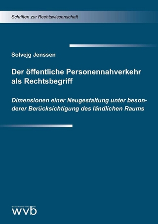 Der öffentliche Personennahverkehr als Rechtsbegriff