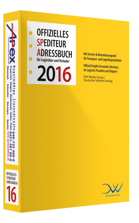 Offizielles Spediteur Adressbuch f&uuml;r Logistiker und Verlader - 