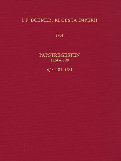 J.F. B&ouml;hmer, Regesta Imperii