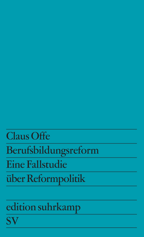 Berufsbildungsreform - Claus Offe