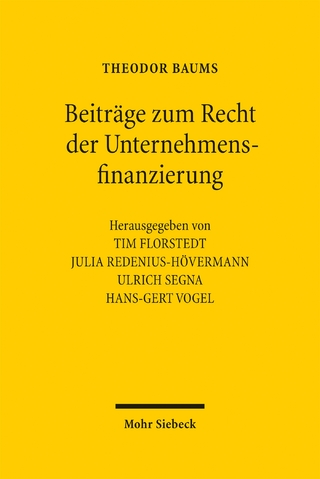 Beiträge zum Recht der Unternehmensfinanzierung