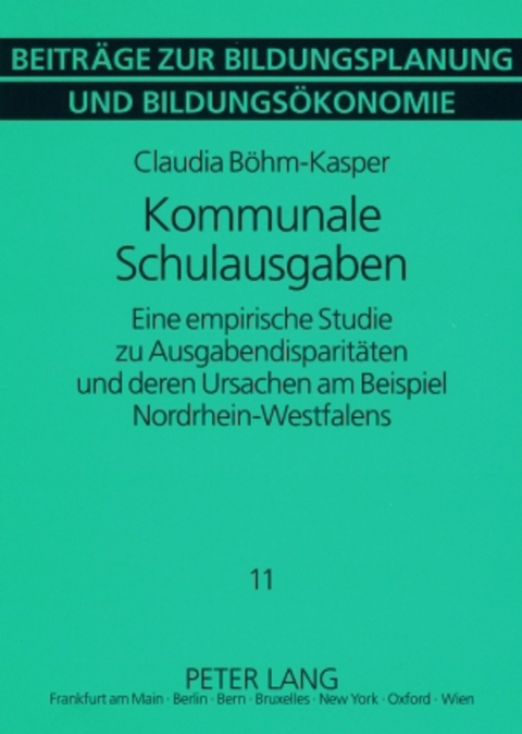 Kommunale Schulausgaben - Claudia B&ouml;hm-Kasper