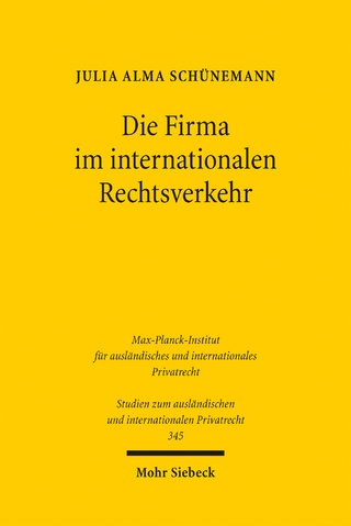 Die Firma im internationalen Rechtsverkehr