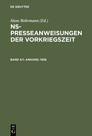 NS-Presseanweisungen der Vorkriegszeit / Anhang: 1936