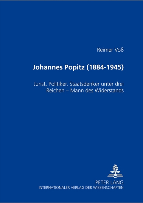 Johannes Popitz (1884-1945) - Katharina Vo&szlig;