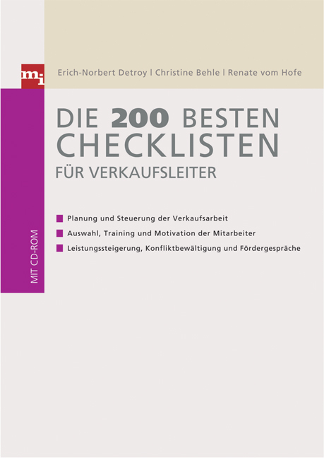 Die 200 besten Checklisten f&uuml;r Verkaufsleiter - Christine Behle, Renate VomHofe