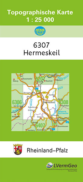TK25 6307 Hermeskeil -  Landesamt f&uuml;r Vermessung und Geobasisinformation Rheinland-Pfalz