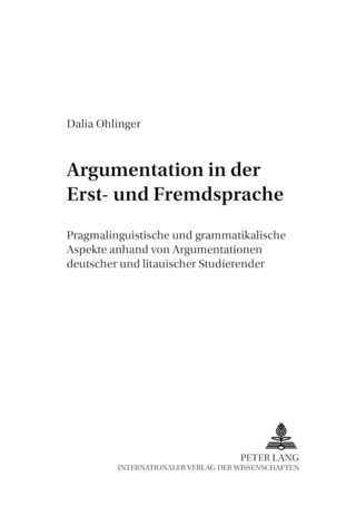 Argumentation in der Erst- und Fremdsprache