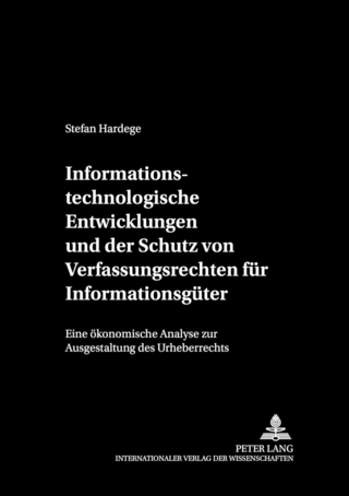 Informationstechnologische Entwicklungen und der Schutz von Verfügungsrechten für Informationsgüter