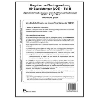 VOB/B Formularblock 2012