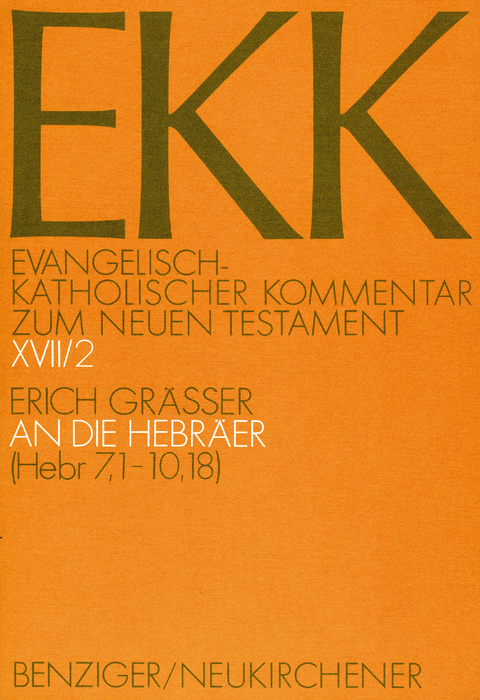 An die Hebr&auml;er, EKK XVII/2 - Erich Gr&auml;&szlig;er