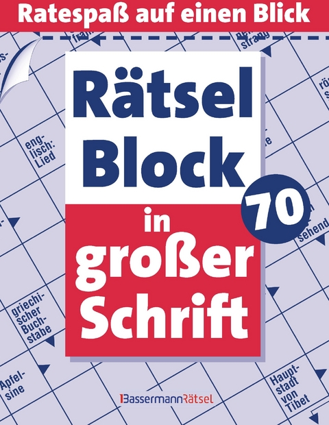 R&auml;tselblock in gro&szlig;er Schrift 70 - 5er VE - Eberhard Kr&uuml;ger