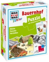 Bauernhof. Puzzle mit Entdeckerkarten