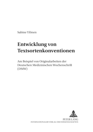 Entwicklung von Textsortenkonventionen
