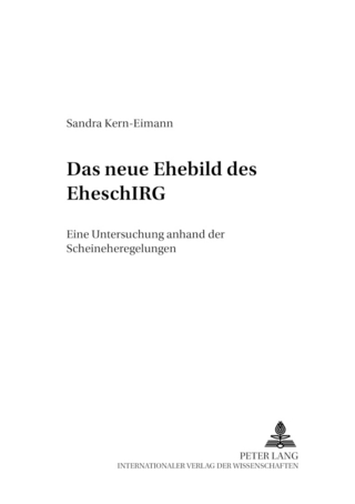 Das neue Ehebild des EheschlRG