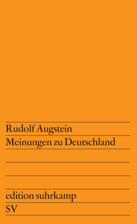Meinungen zu Deutschland - Rudolf Augstein