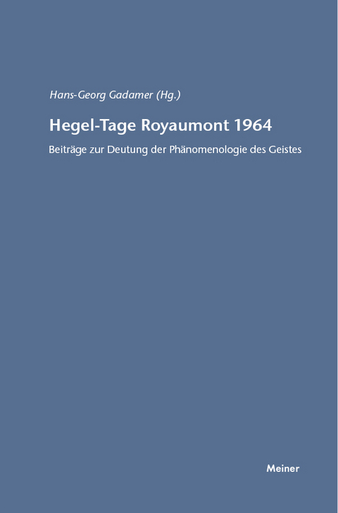 Hegel-Tage Royaumont 1964 - 