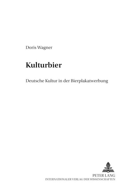 &laquo;Kulturbier&raquo; - Doris Wagner