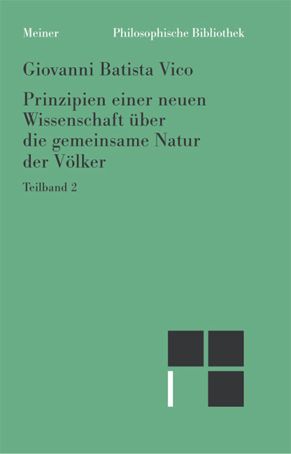 Prinzipien einer neuen Wissenschaft über die gemeinsame Natur der Völker - Giovanni B Vico