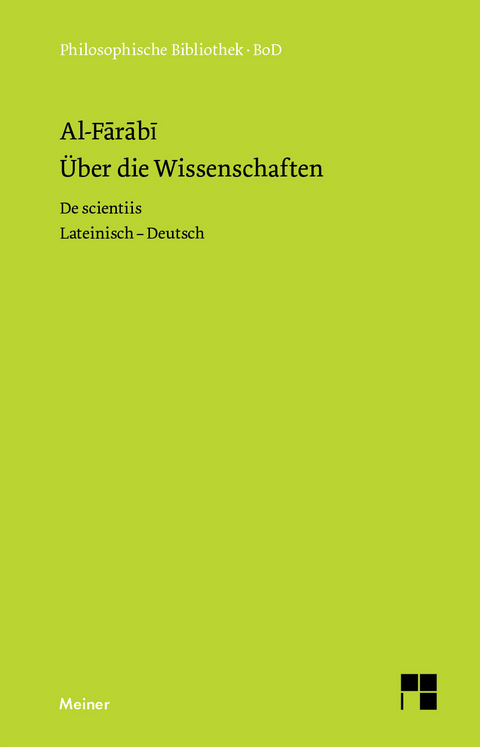 &Uuml;ber die Wissenschaften -  Al-Farabi