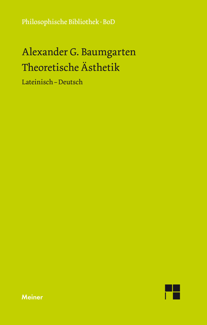 Theoretische Ästhetik - Alexander Gottlieb Baumgarten