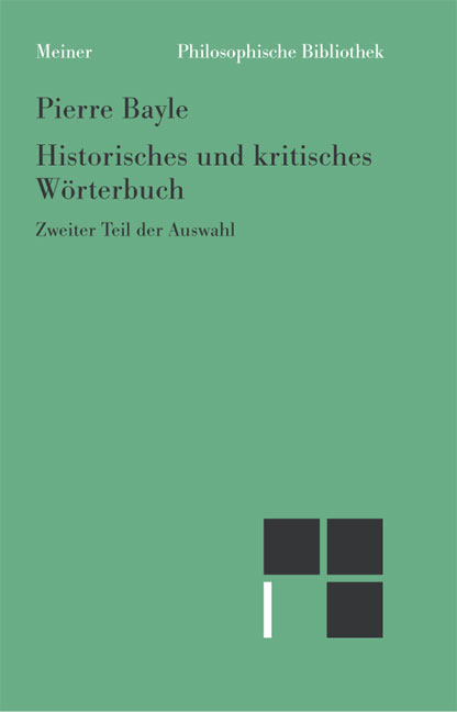 Historisches und kritisches W&ouml;rterbuch - Pierre Bayle