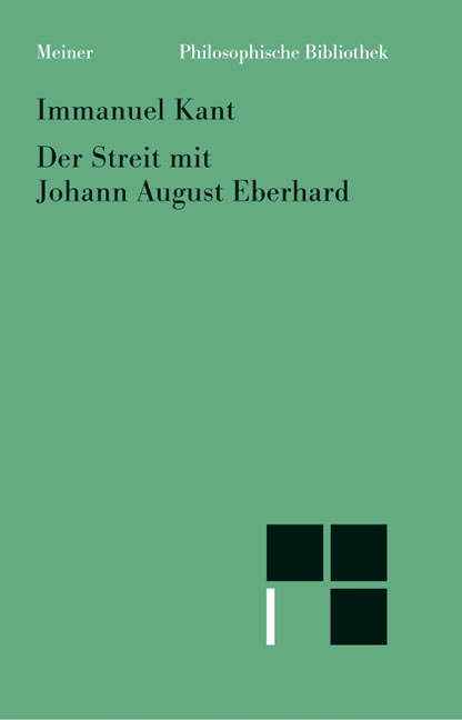 Der Streit mit Johann August Eberhard - Immanuel Kant
