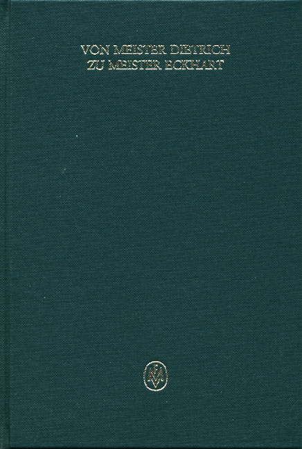 Von Meister Dietrich zu Meister Eckhart - 