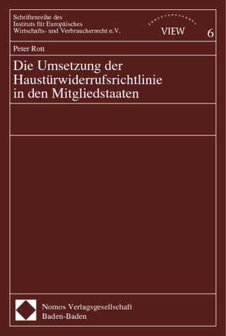 Die Umsetzung der Haustürwiderrufsrichtlinie in den Mitgliedstaaten