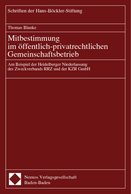 Mitbestimmung im &ouml;ffentlich-privatrechtlichen Gemeinschaftsbetrieb
