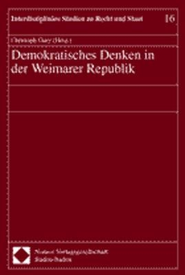 Demokratisches Denken in der Weimarer Republik