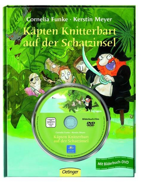 K&auml;pten Knitterbart auf der Schatzinsel  Bilderbuch mit DVD - Cornelia Funke